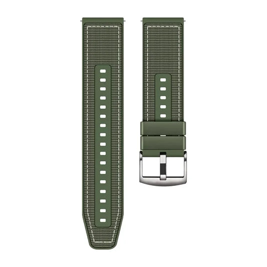 Universal 22mm Breathable Woven Canvas Replacement Strap Adjustable Smartwatch Band