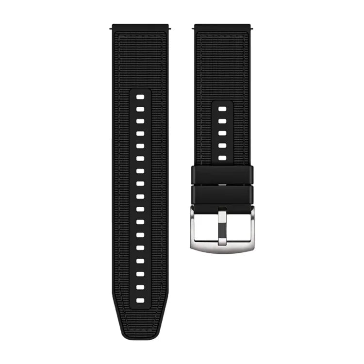 Universal 22mm Breathable Woven Canvas Replacement Strap Adjustable Smartwatch Band