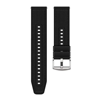 Universal 22mm Breathable Woven Canvas Replacement Strap Adjustable Smartwatch Band