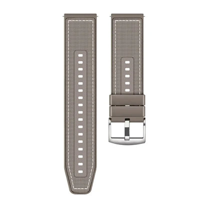 Universal 22mm Breathable Woven Canvas Replacement Strap Adjustable Smartwatch Band