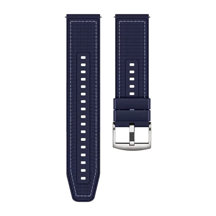 Universal 22mm Breathable Woven Canvas Replacement Strap Adjustable Smartwatch Band