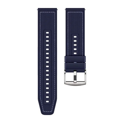 Universal 22mm Breathable Woven Canvas Replacement Strap Adjustable Smartwatch Band