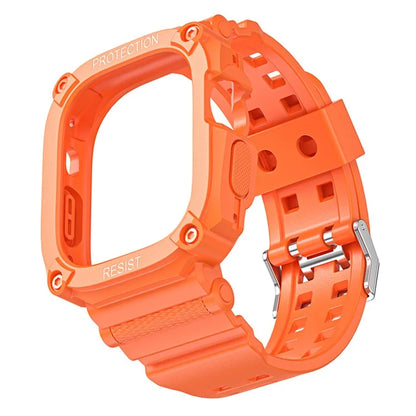 TPU Watch Strap for Apple Watch Ultra 49mm Integral Watch Band with Case