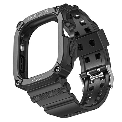 TPU Watch Strap for Apple Watch Ultra 49mm Integral Watch Band with Case