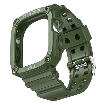 TPU Watch Strap for Apple Watch Ultra 49mm Integral Watch Band with Case