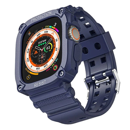 TPU Watch Strap for Apple Watch Ultra 49mm Integral Watch Band with Case