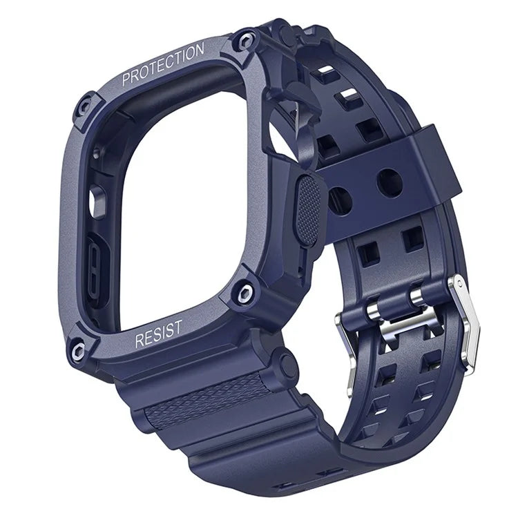 TPU Watch Strap for Apple Watch Ultra 49mm Integral Watch Band with Case