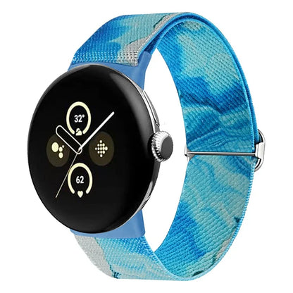 For Google Pixel Watch / Watch 2 Pattern Straps Adjustable Nylon Watch Band