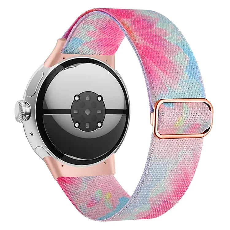 For Google Pixel Watch / Watch 2 Pattern Straps Adjustable Nylon Watch Band