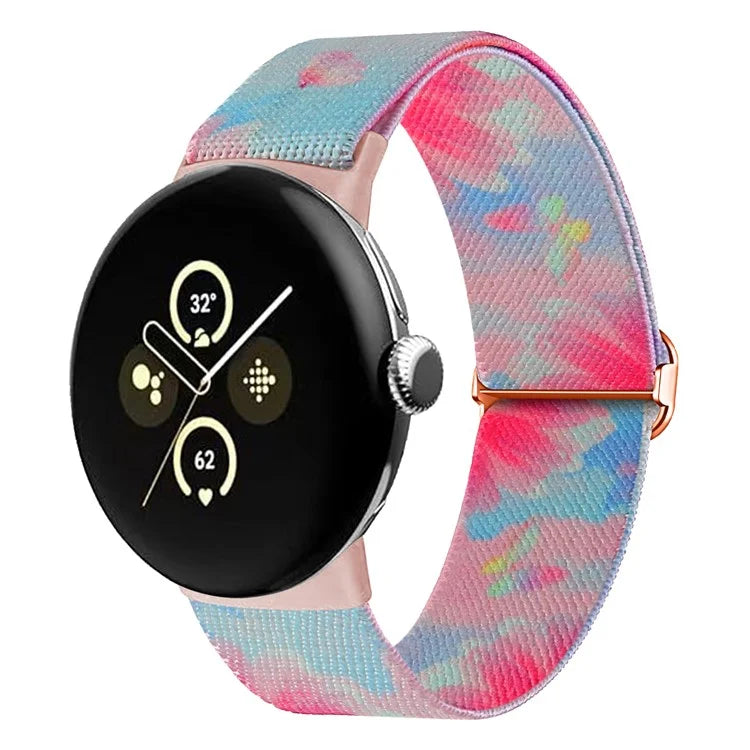 For Google Pixel Watch / Watch 2 Pattern Straps Adjustable Nylon Watch Band