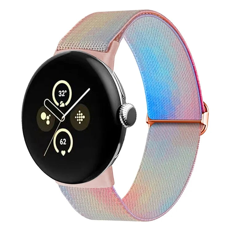 For Google Pixel Watch / Watch 2 Pattern Straps Adjustable Nylon Watch Band