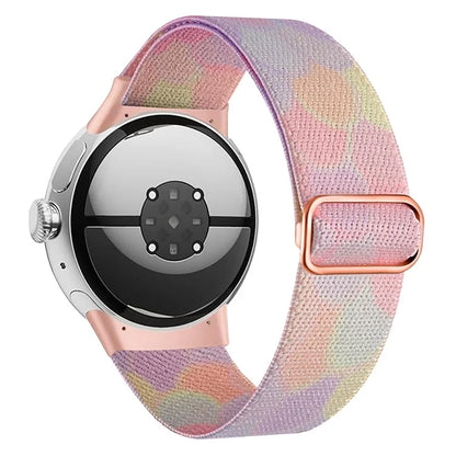 For Google Pixel Watch / Watch 2 Pattern Straps Adjustable Nylon Watch Band