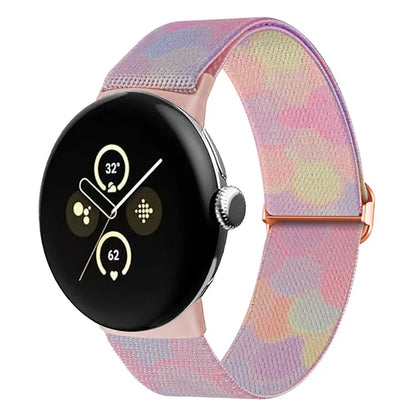 For Google Pixel Watch / Watch 2 Pattern Straps Adjustable Nylon Watch Band