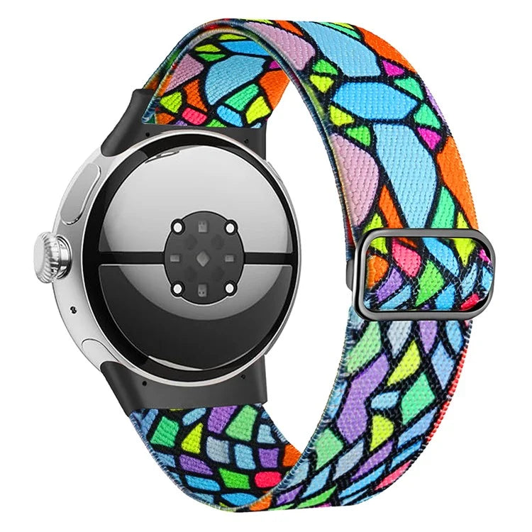 For Google Pixel Watch / Watch 2 Pattern Straps Adjustable Nylon Watch Band