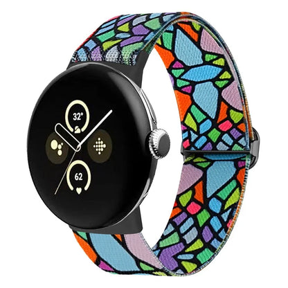 For Google Pixel Watch / Watch 2 Pattern Straps Adjustable Nylon Watch Band