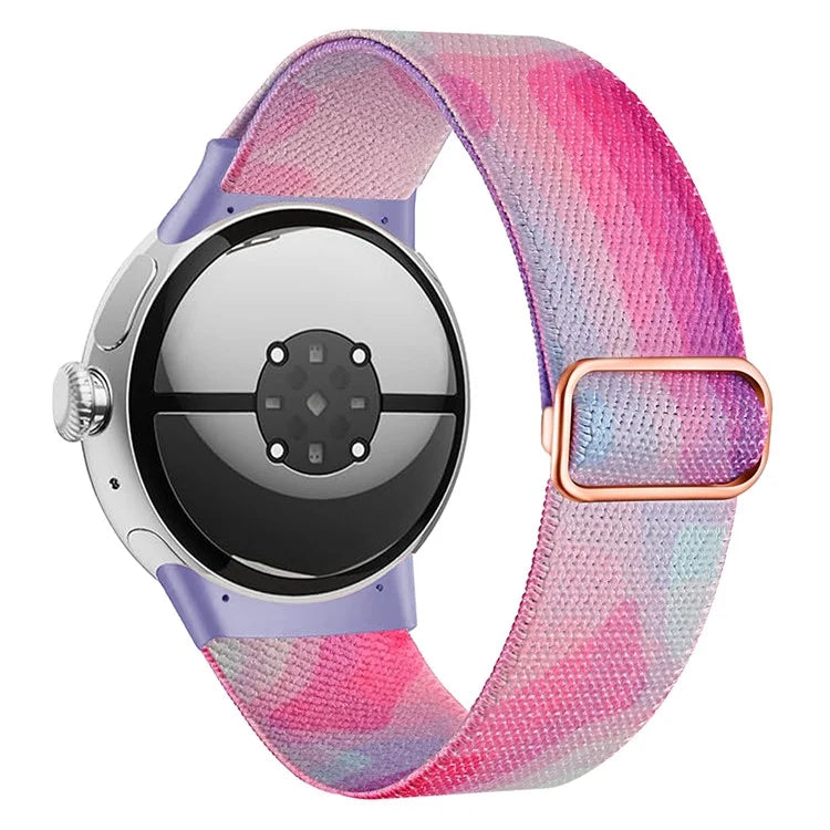 For Google Pixel Watch / Watch 2 Pattern Straps Adjustable Nylon Watch Band
