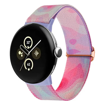 For Google Pixel Watch / Watch 2 Pattern Straps Adjustable Nylon Watch Band