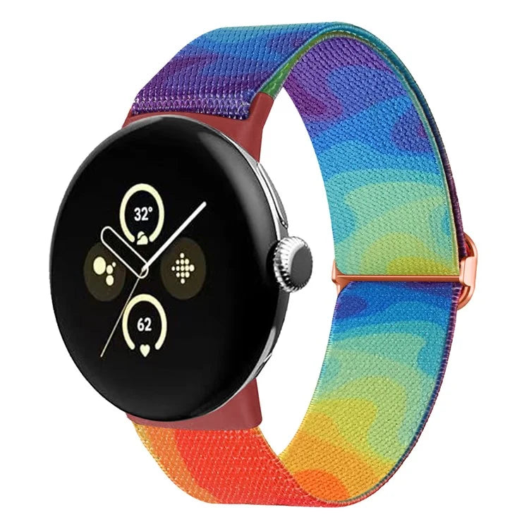 For Google Pixel Watch / Watch 2 Pattern Straps Adjustable Nylon Watch Band