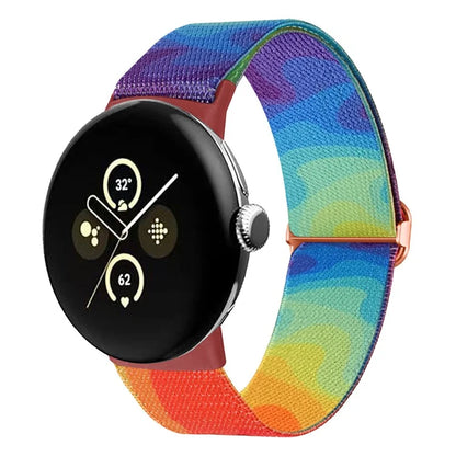 For Google Pixel Watch / Watch 2 Pattern Straps Adjustable Nylon Watch Band