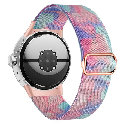 For Google Pixel Watch / Watch 2 Pattern Straps Adjustable Nylon Watch Band