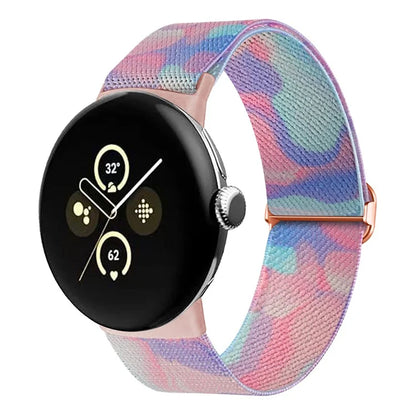 For Google Pixel Watch / Watch 2 Pattern Straps Adjustable Nylon Watch Band