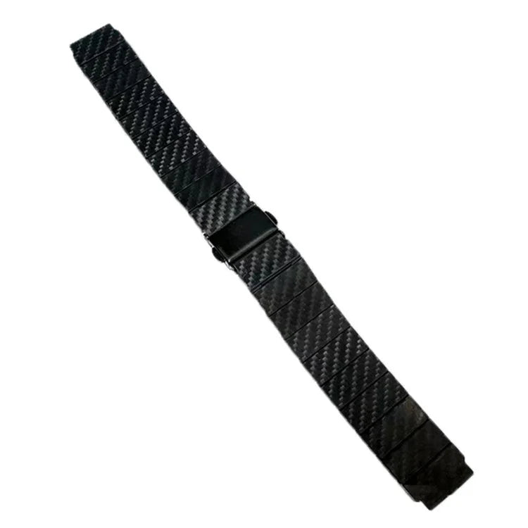 For Huawei Watch GT 4 41mm / Garmin Venu 3S Bracelet Bamboo Texture 18mm Carbon Fiber Watch Band
