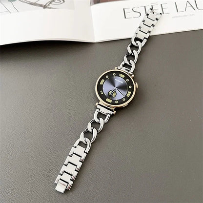 For Huawei Watch GT 4 41mm / Garmin Venu 3S 18mm Zinc Alloy Watch Band Chain Bracelet Strap