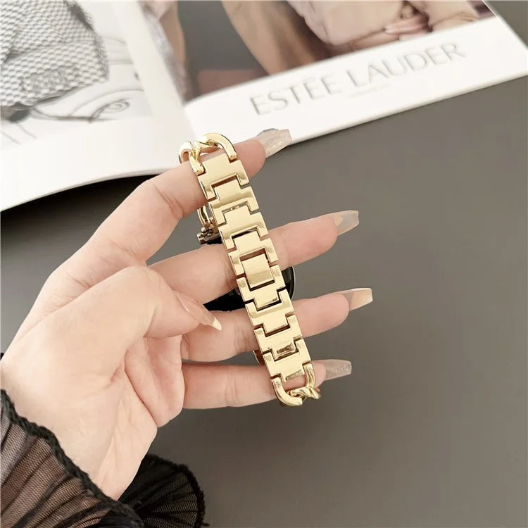 For Huawei Watch GT 4 41mm / Garmin Venu 3S 18mm Zinc Alloy Watch Band Chain Bracelet Strap