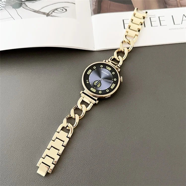 For Samsung Galaxy Watch6 40mm / 44mm / GarminActive 5 20mm Chain Watch Strap Zinc Alloy Wrist Strap