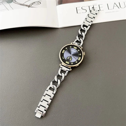 For Samsung Galaxy Watch6 40mm / 44mm / GarminActive 5 20mm Chain Watch Strap Zinc Alloy Wrist Strap