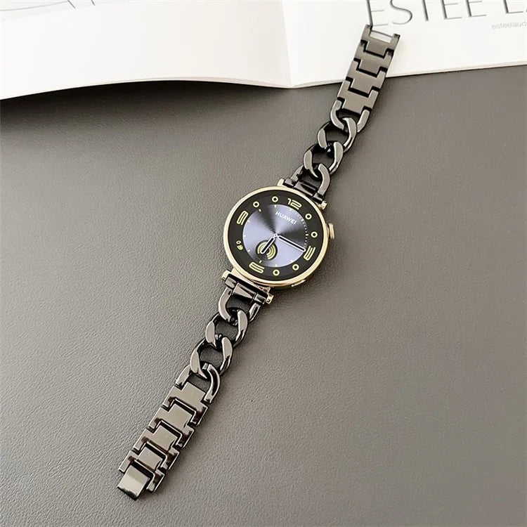 For Samsung Galaxy Watch3 45mm / Garmin Venu 3 Watch Band 22mm Zinc Alloy Chain Wrist Strap