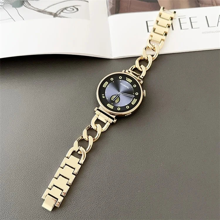 For Samsung Galaxy Watch3 45mm / Garmin Venu 3 Watch Band 22mm Zinc Alloy Chain Wrist Strap
