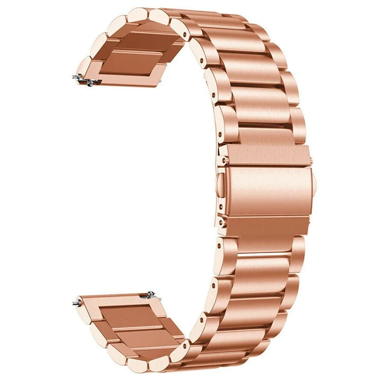For Garmin Forerunner 255 / 255 Music 3-Bead 316L Stainless Steel Watch Strap 22mm Wrist Band
