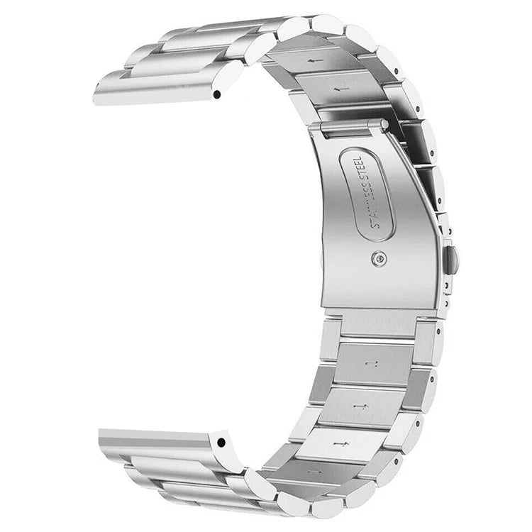 For Garmin Vivoactive 4 Replacement Strap 22mm 3-Bead 316L Stainless Steel Smartwatch Band