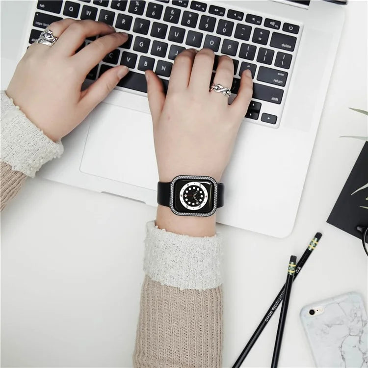 Rhinestone Decor Zinc Alloy Watch Case for Apple Watch SE  /  SE (2022)  /  SE (2023)  /  Series 6  /  5  /  4 40mm