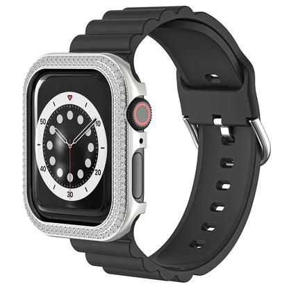 Rhinestone Decor Zinc Alloy Watch Case for Apple Watch SE  /  SE (2022)  /  SE (2023)  /  Series 6  /  5  /  4 40mm