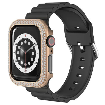 For Apple Watch Series 4 / 5 / 6 / SE / SE (2022) / SE (2023) 44mm Rhinestone Decor Zinc Alloy Watch Case