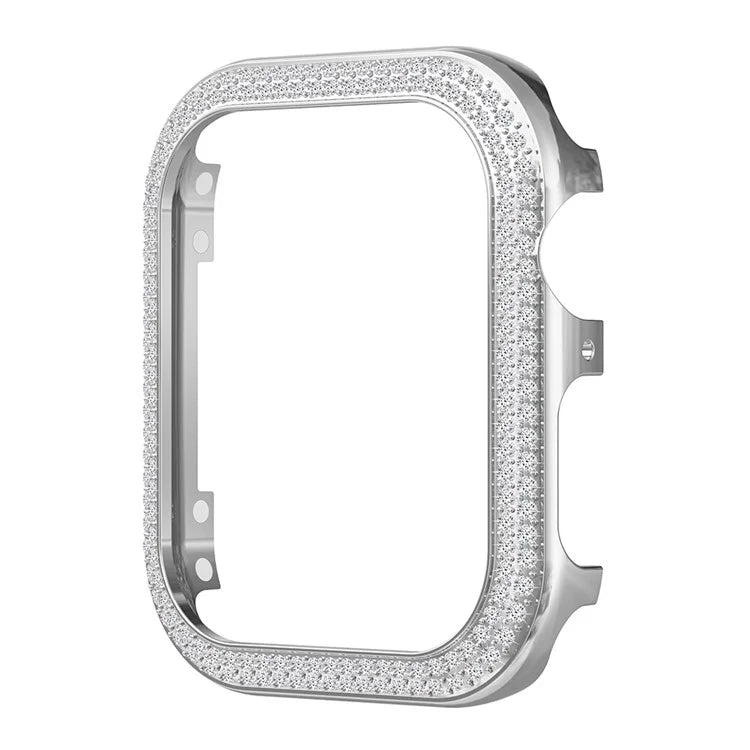 For Apple Watch Series 4 / 5 / 6 / SE / SE (2022) / SE (2023) 44mm Rhinestone Decor Zinc Alloy Watch Case