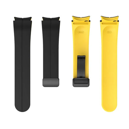 For Samsung Galaxy Watch 5 Pro 45mm Magnetic Buckle Wrist Band Bi-color Silicone Strap