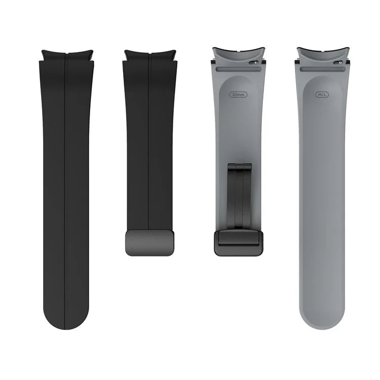 For Samsung Galaxy Watch 5 Pro 45mm Magnetic Buckle Wrist Band Bi-color Silicone Strap
