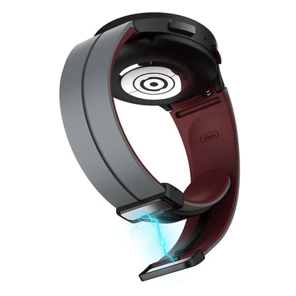 For Samsung Galaxy Watch 5 Pro 45mm Magnetic Buckle Wrist Band Bi-color Silicone Strap