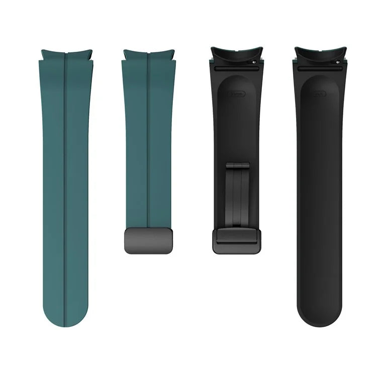 For Samsung Galaxy Watch 5 Pro 45mm Magnetic Buckle Wrist Band Bi-color Silicone Strap