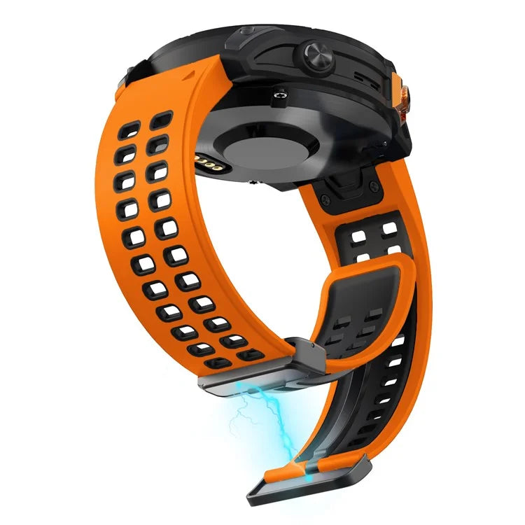 For Garmin Fenix 7X Pro / Fenix 7X Magnetic Buckle Replacement Band 26mm Silicone Strap