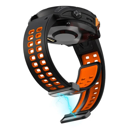 For Garmin Fenix 7X Pro / Fenix 7X Magnetic Buckle Replacement Band 26mm Silicone Strap