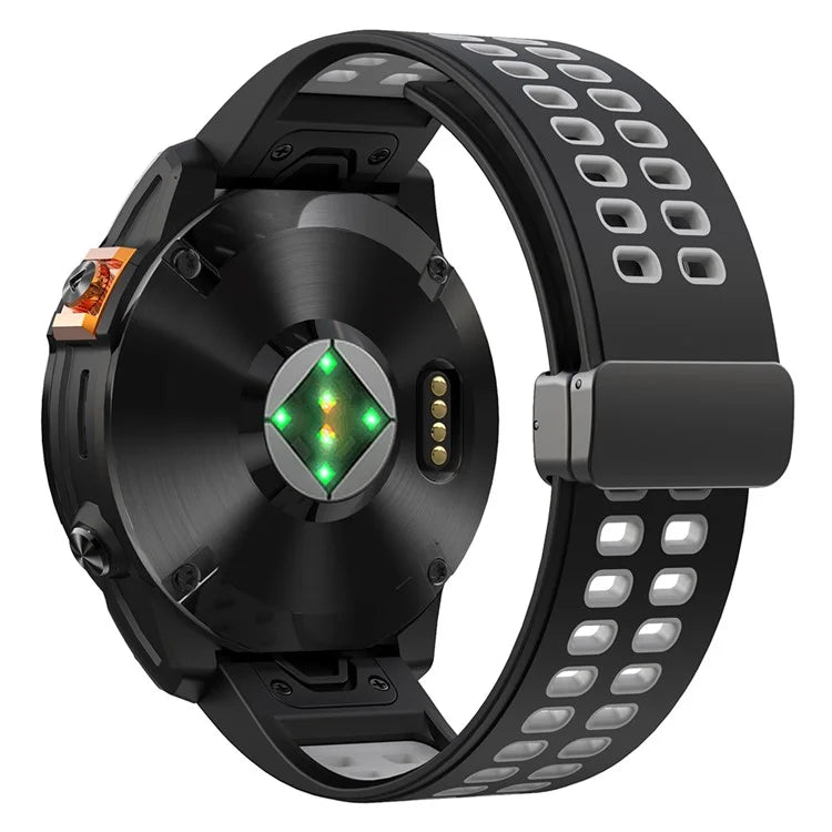 For Garmin Fenix 7X Pro / Fenix 7X Magnetic Buckle Replacement Band 26mm Silicone Strap