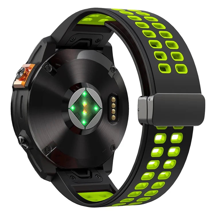 For Garmin Fenix 7X Pro / Fenix 7X Magnetic Buckle Replacement Band 26mm Silicone Strap