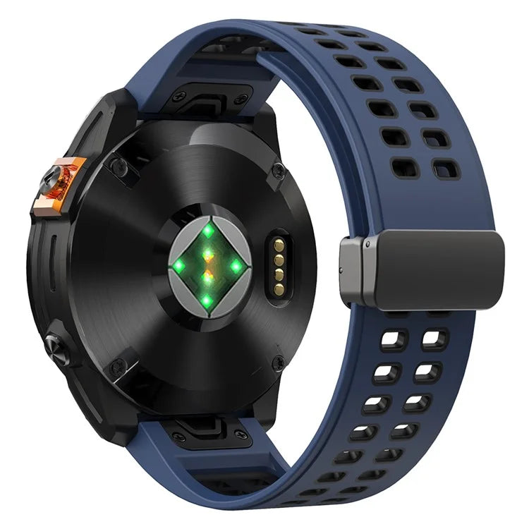 For Garmin Fenix 7X Pro / Fenix 7X Magnetic Buckle Replacement Band 26mm Silicone Strap