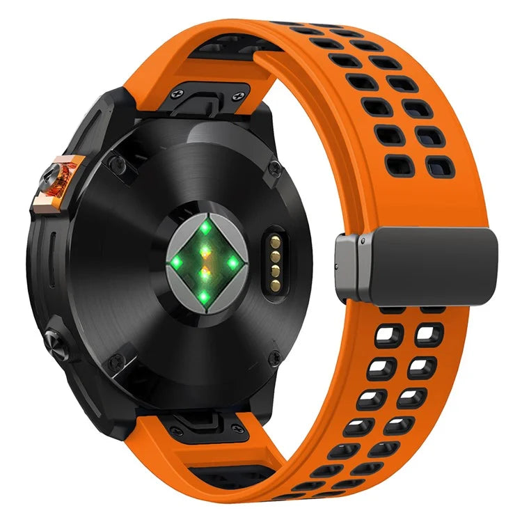 For Garmin Fenix 7 Pro / Fenix 7 Replacement Band 22mm Silicone Strap with Magnetic Buckle