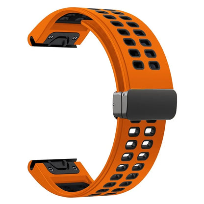For Garmin Fenix 7 Pro / Fenix 7 Replacement Band 22mm Silicone Strap with Magnetic Buckle