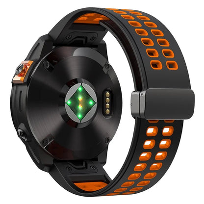 For Garmin Fenix 7 Pro / Fenix 7 Replacement Band 22mm Silicone Strap with Magnetic Buckle